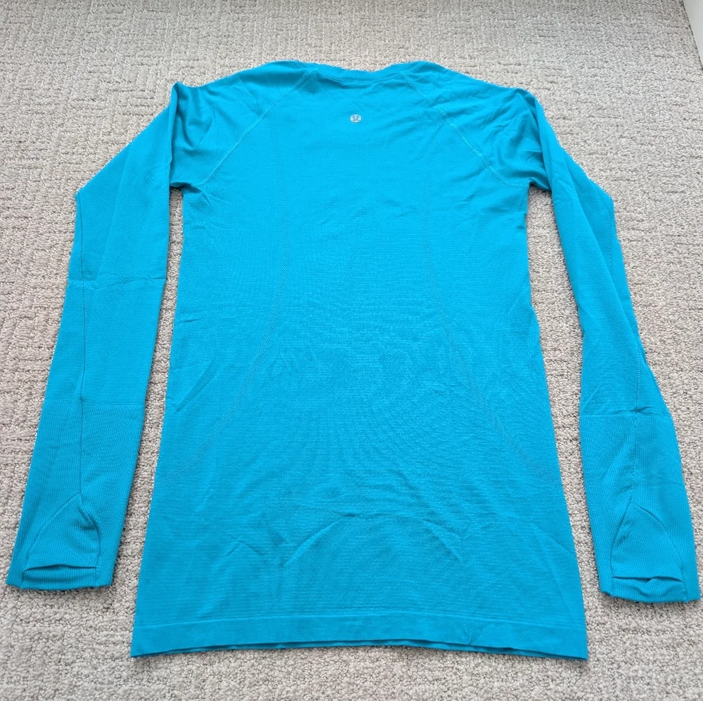 Lululemon Swiftly Tech Long Sleeved 2.0, Turquoise Tide, Size 6 - Picture 2 of 6